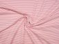 Preview: Weicher Baumwolljersey ✂ rosa, mit weißen Linien gestreift. Hohe Qualität ✓ kuschelig ✓ elastisch ✓ knitterarm ✓ -3