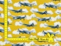 Mobile Preview: weicher Sweatshirt ✂  in gelb. Motiv Flugzeuge in den Wolken. Hohe Qualität✓ kuschelig✓ elastisch✓ knitterarm✓ -3
