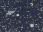 Mobile Preview: Hier kaufen: Hochwertiger Sweatshirt ✂ blau mit Weltraum-Motiven wie Ufo ✓ Sterne ✓ Planeten ✓ Sternzeichen ✓ Weltall ✓