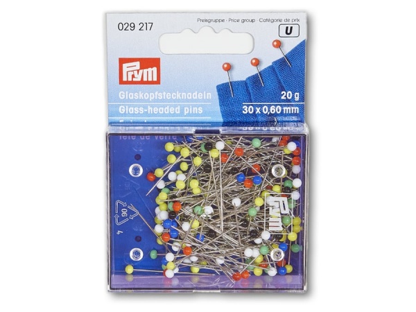Glaskopfstecknadeln, Prym 029 217, 30 mm