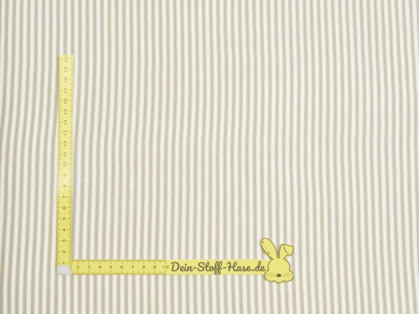 Dehnbare Bündchen ✂ für den perfekten Saum-Abschluss ✓ elastisch ✓ weich ✓ saugfähig ✓ weiß ✓ sandfarben / taupe gestreift ✓ ab 0,3 Meter ✂ -2