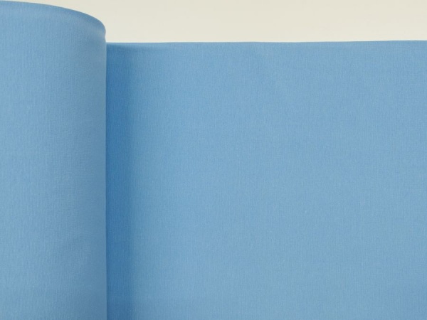 Dehnbare Bündchen ✂ für den perfekten Saum-Abschluss ✓ elastisch ✓ weich ✓ saugfähig ✓ hellblau unifarben ✓ ab 0,3 Meter ✂