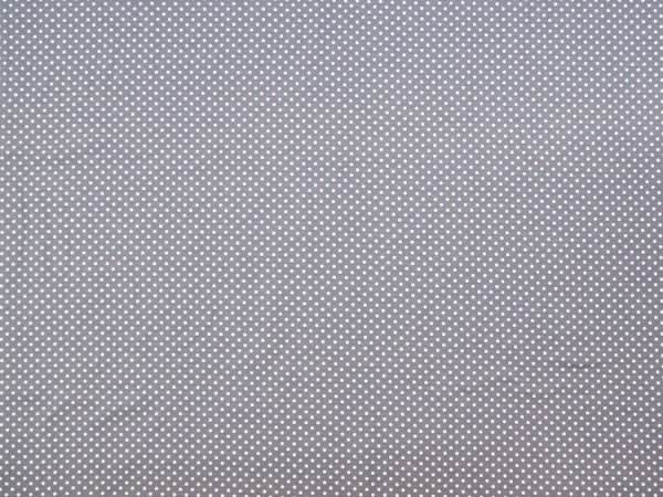 Stoffe / Jersey / Baumwolljersey ✂ grau mit einem Muster aus vielen weißen Tupfen - 1029-2