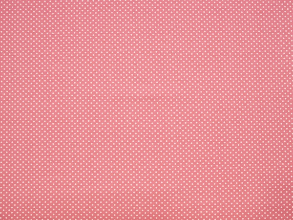 Stoffe / Jersey / Baumwolljersey in rosa ✂ gemsutert mit vielen weißen Tupfen - 1030-2