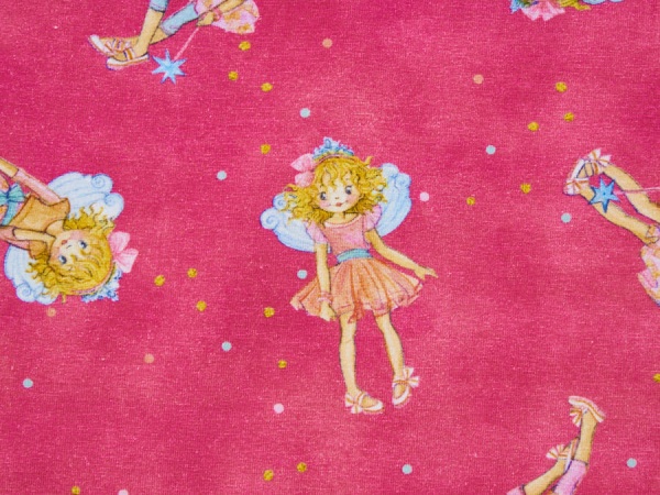 Hochwertiger Baumwolljersey ✂ pink mit Prinzessin Lillifee ❤. Hohe Qualität ✓ kuschelig ✓ elastisch ✓ knitterarm ✓ 1045-1