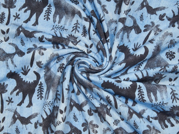 weicher Sweatshirt ✂  in blau. Motiv  Dinosaurier, Dinos. Hohe Qualität ✓ kuschelig ✓ elastisch ✓ knitterarm ✓ -4