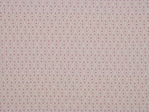 Trachtenstoff sandfarben meliert mit filigranem Ornament in rosa und weiß 1003