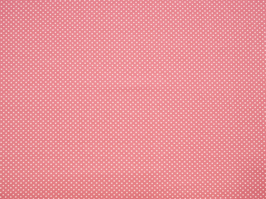 Stoffe / Jersey / Baumwolljersey in rosa ✂ gemsutert mit vielen weißen Tupfen - 1030-2