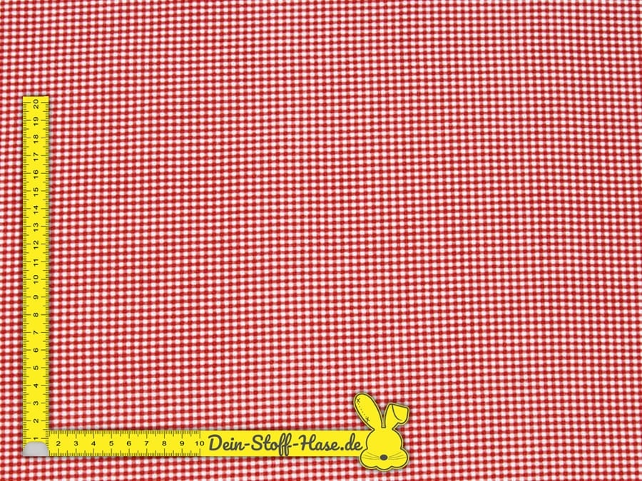 Hochwertiger Baumwolljersey ✂ klassisch mit rot weißen Karos gemustert ❤. Hohe Qualität ✓ kuschelig ✓ elastisch ✓ knitterarm ✓ 1046-3