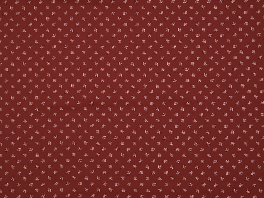 Trachtenstoff rot mit süßem kleinem Blümchen-Muster 1003